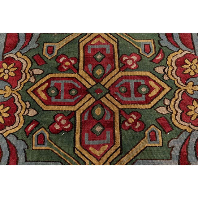 Red Oversized Antique French Aubusson Rug For Sale - Image 8 of 11