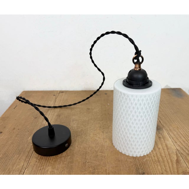 Vintage Glass Ceiling Light, 1970s For Sale - Image 6 of 13