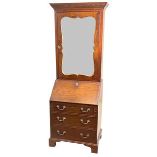 Small Georgian Mahogany Bureau Bookcase, 1740s For Sale