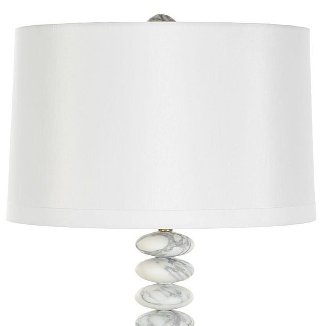 2020s Stacked Marble Stone Table Lamp For Sale - Image 5 of 5