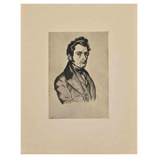 Constant Le Breton, Portrait, Etching, Mid-20th Century For Sale