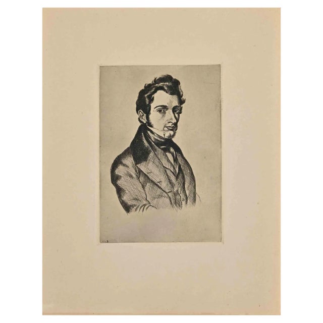 Constant Le Breton, Portrait, Etching, Mid-20th Century For Sale