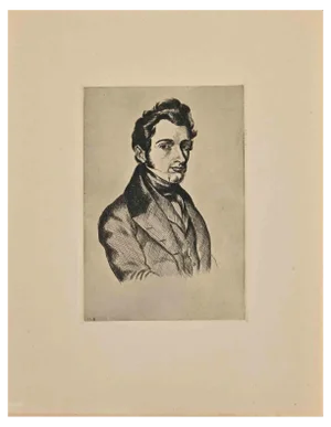 Constant Le Breton, Portrait, Etching, Mid-20th Century