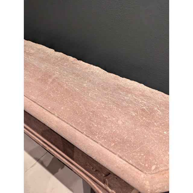 French Mantelpiece in Pink Porphyry Stone, 1700s For Sale - Image 9 of 10