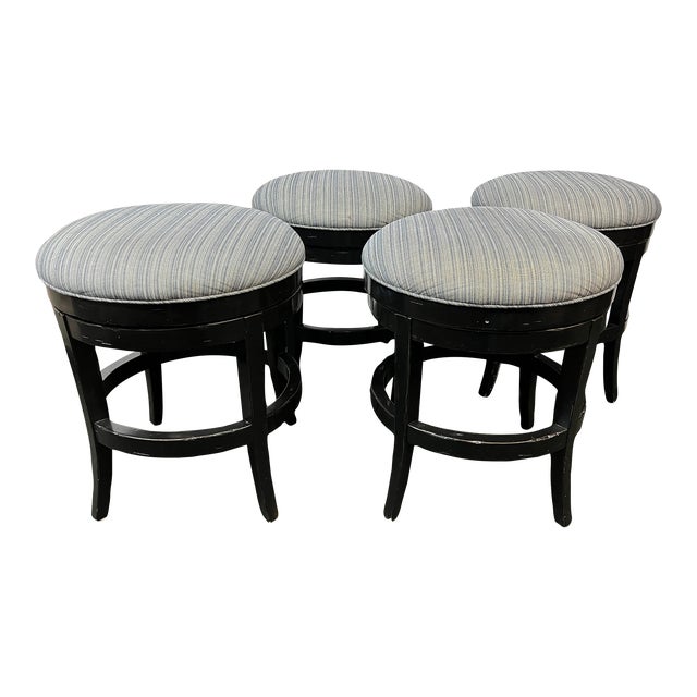 Fremarc Designs Veranda Antique Black Counter Stools, a Set of Four