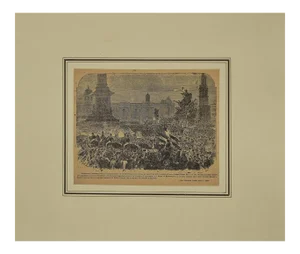 Unknown, London Tribute to G. Garibaldi, Original Etching, 19th Century