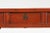 19th Century Chinese Qing Dynasty Red Orange Lacquered Table with Three Drawers For Sale - Image 10 of 13