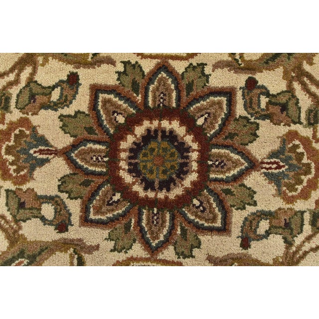 Textile Agra Rug 8'3'' X 10'4'' Ivory Wool Traditional Hand-Knotted Oriental Carpet For Sale - Image 7 of 12