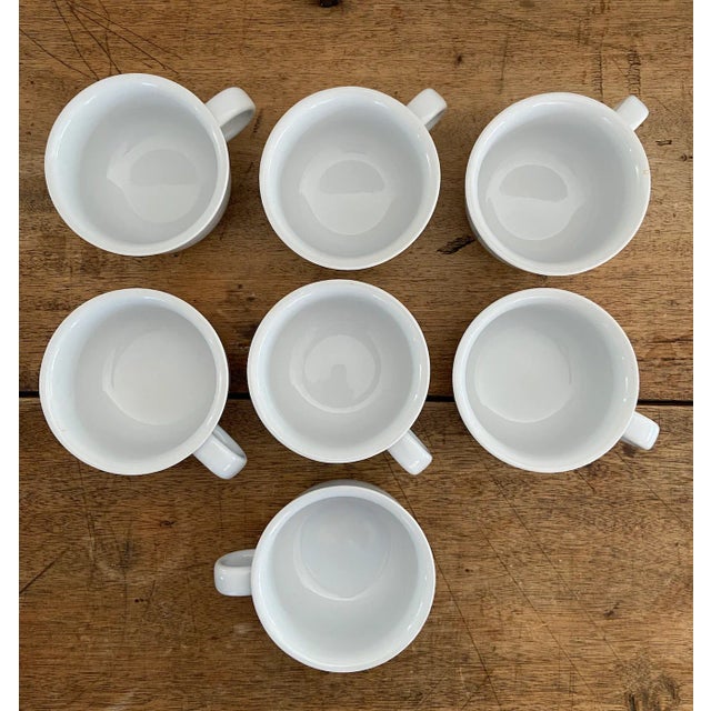 Dansk Vintage Dansk Mesa White Sand Cups and Saucers - Set of 16 For Sale - Image 4 of 13