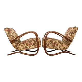 Art Deco H269 Lounge Chairs by Jindřich Halabala, Czechoslovakia, 1930s, Set of 2 For Sale