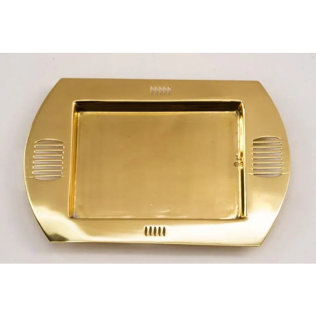 Gold Art Deco Serving Plate Argentor, Vienna, 1920s For Sale - Image 8 of 8