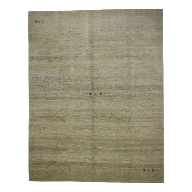 Vintage Hand-Knotted Middle Eastern Gabbeh Rug with High Knot Density For Sale