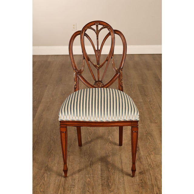 Hepplewhite Style Quality Set of Four Shield Back Dining Chairs For Sale - Image 15 of 18