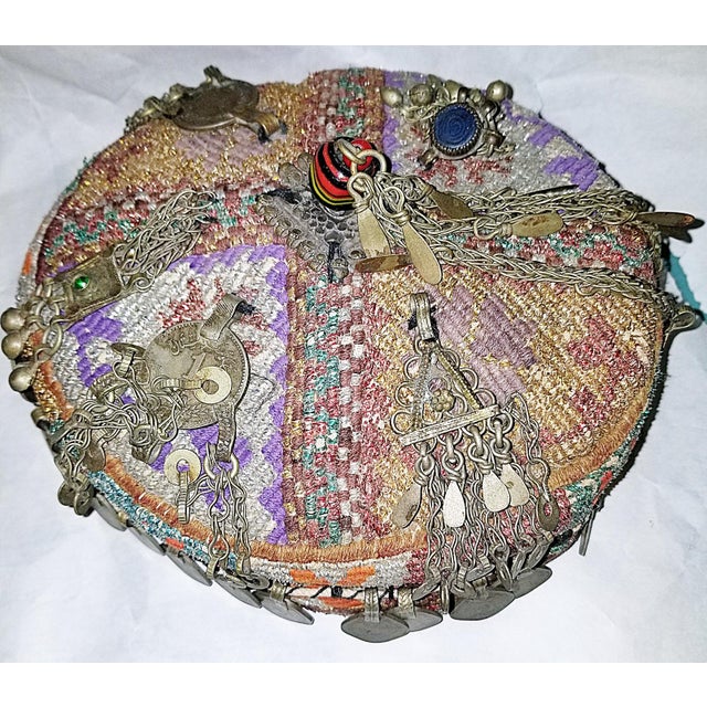 1950s 1950s Pair of Embroidered Tribal Wedding Hats For Sale - Image 5 of 9