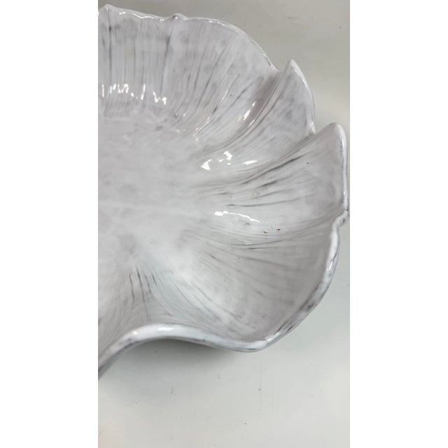 Vietri Incanto Mare White Shell Centerpiece Bowl 18” For Sale - Image 11 of 12