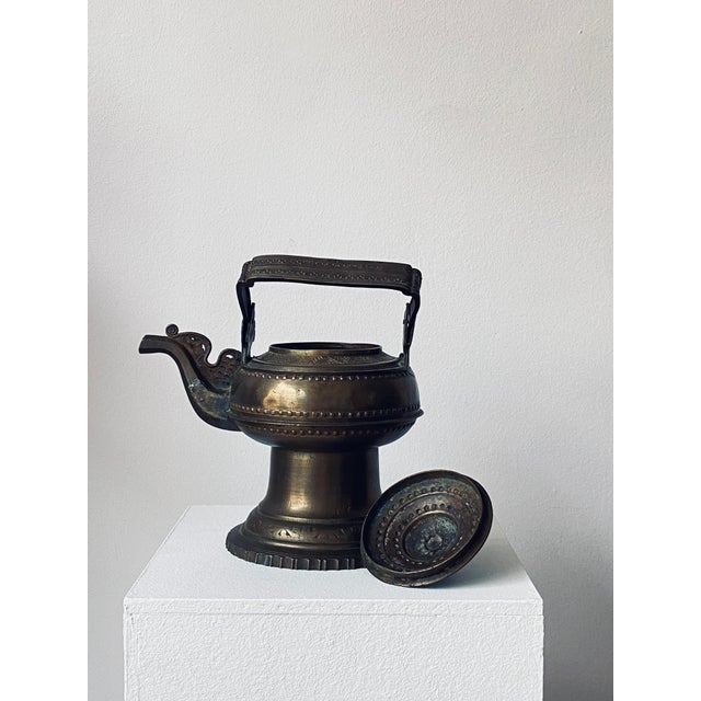Brown Antique 19th Century Brass Kendi Kettle, Minangkabau, West Sumatra, Indonesia For Sale - Image 8 of 13
