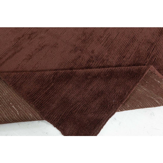 Doris Leslie Blau Vintage Moroccan Brown Rug For Sale - Image 4 of 7