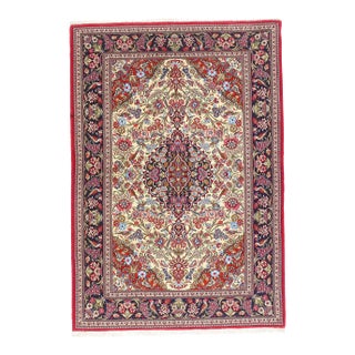 Vintage Persian Qum Rug, 04'07 X 06'08 For Sale