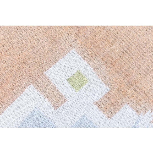 Doris Leslie Blau Mid-Century Indian Dhurrie Cream Flatweave Cotton Rug For Sale In New York - Image 6 of 10