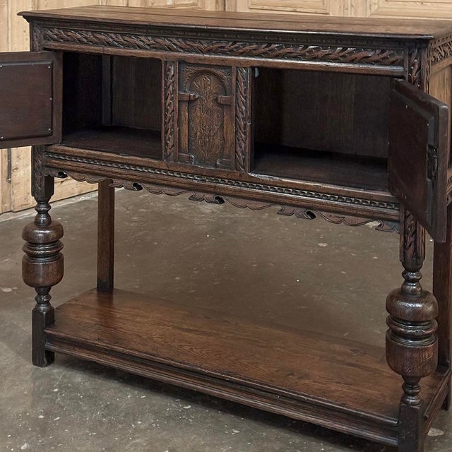 19th Century Rustic Dutch Neoclassical Raised Cabinet For Sale - Image 12 of 16