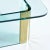 Leon Rosen Modern Pace Collection Glass and Scalloped Brass Navette Oval Coffee Table For Sale - Image 4 of 12
