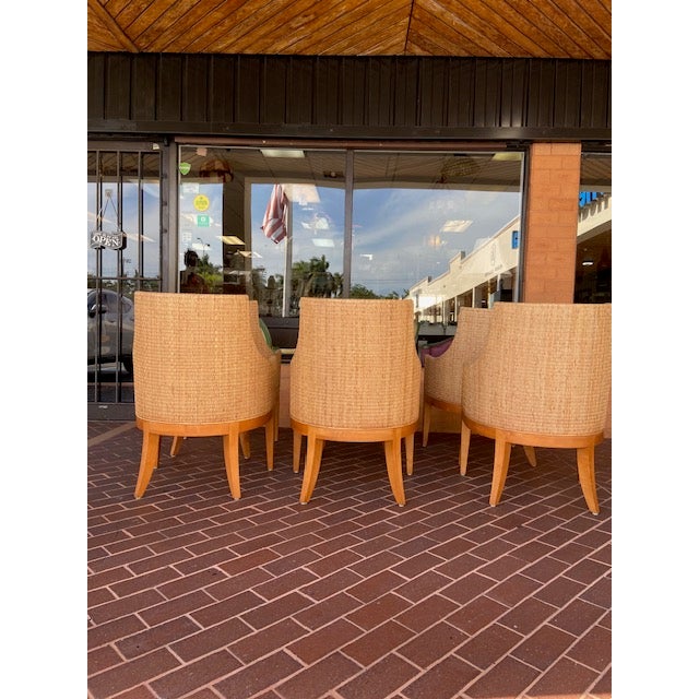 McGuire Six Authentic McGuire Vintage Dining Chairs Umbria Collection For Sale - Image 4 of 9