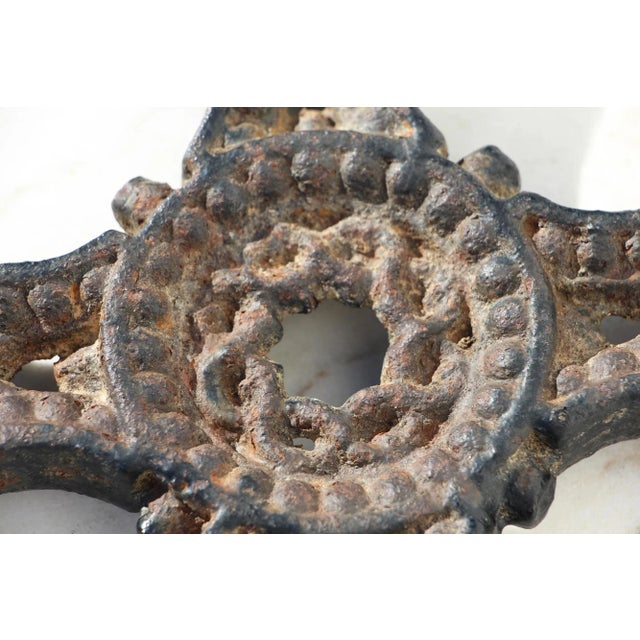 Large 18th Century Cast Iron Cross, Amazing Details, Portuguese Chairish