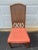 Set of 8 Vintage Cane Back Dining Chairs With Coral Upholstery, Mid-Century Regency Style For Sale In Columbia, SC - Image 6 of 7