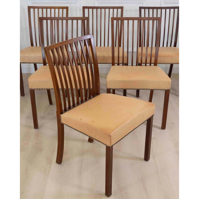 1960s 20th Century Set of Eight Danish Mahogany Dining Chairs by A.J. Iversen For Sale - Image 5 of 9