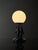 Art Nouveau Figurative Table Lamp with Etched Glass Globe, 1910, in Flawless conditions. Designed 1890 to 1919 European...