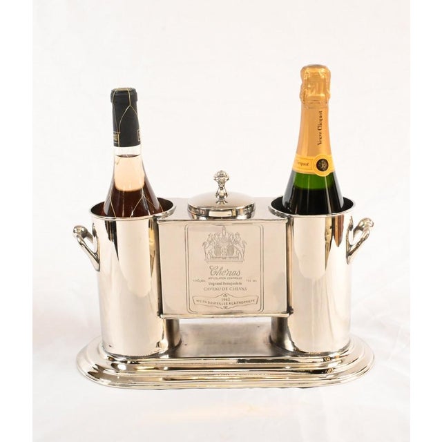 French Silver-Plated Wine Cooler For Sale - Image 3 of 11
