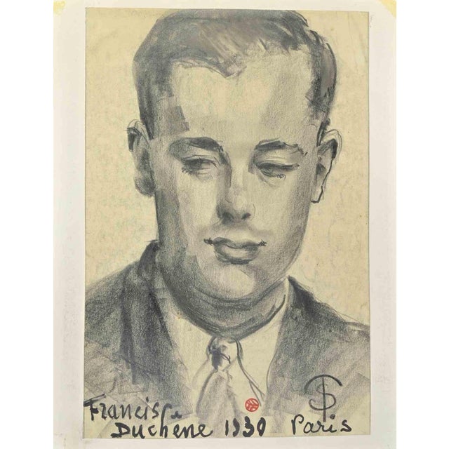 The Portrait is an artwork realized by Francis Duchene in 1930. Watercolor and pencil on paper Hand-signed and dated,...