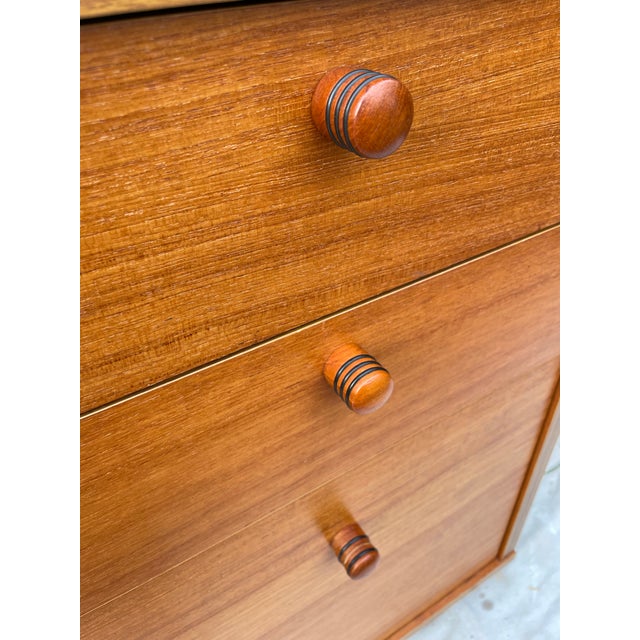 Mid 20th Century Mid 20th Century Danish Modern Teak Rolling File Cabinet For Sale - Image 5 of 9