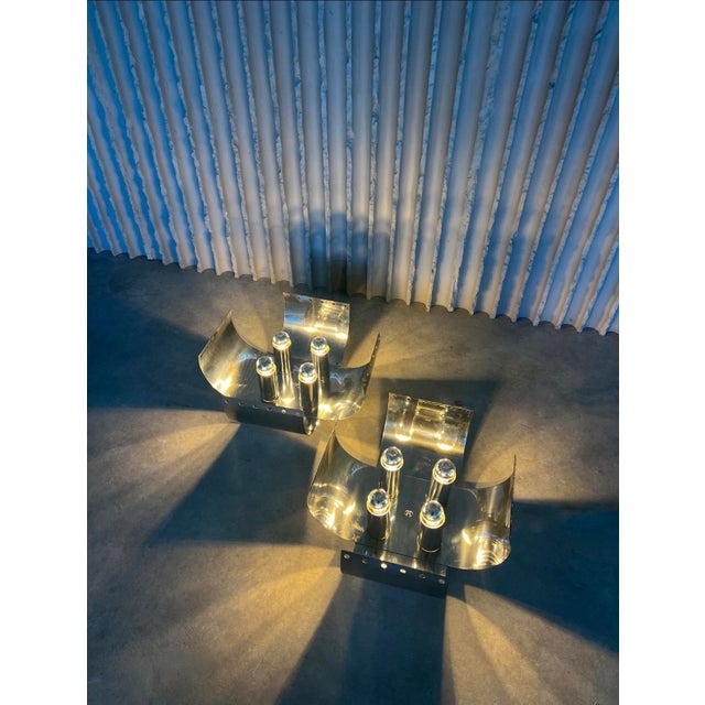 Mid-Century Modern Chrome Table Lamps from Goffredo Reggiani, Set of 2 For Sale - Image 3 of 14