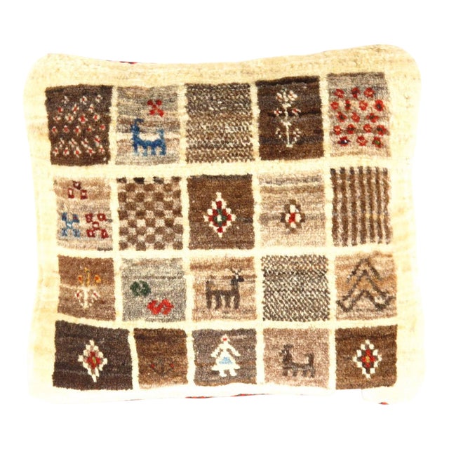 Pasargad DC Fine Hand Knotted Gabbeh Pillow For Sale