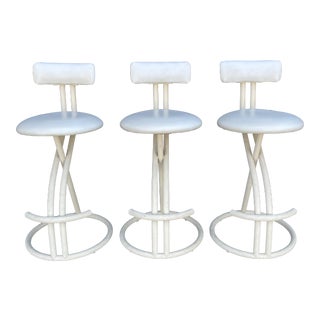 1980s Post Modern Barstools - Set of 3 For Sale