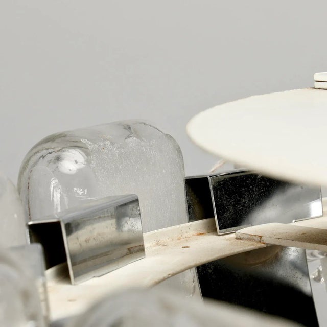 Transparent Kalmar Mid-Century Icicle Glass Flush Mount Light Fixture For Sale - Image 8 of 9