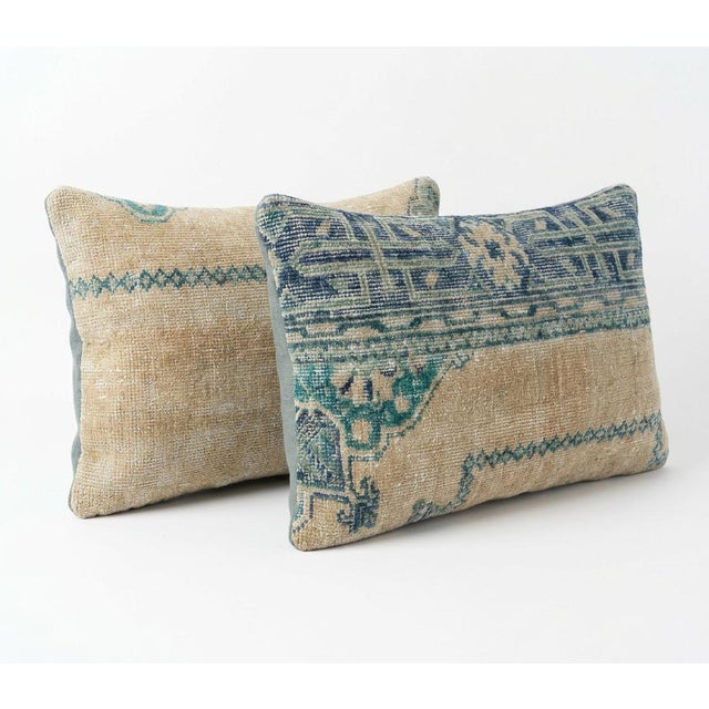 This beautiful 16'' x 24'' pillow cover set was made from authentic Turkish rug pieces. Bright colors of wool adorn the...