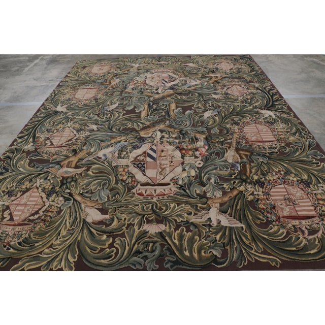 Handwoven in wool, this 10x12 contemporary rug by Rug & Kilim is inspired by antique Tudor rugs, flatweaves and...