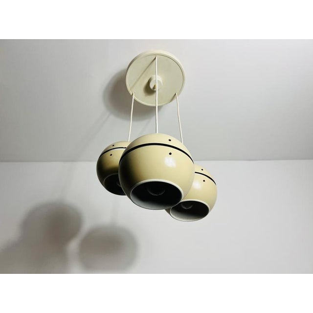 Gold Space Age Cascade Pendant Lamp, East Germany, 1970s For Sale - Image 8 of 12