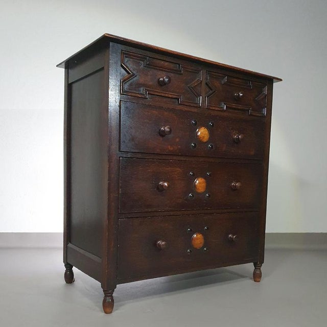 English Charles II Chest of Drawers in Oak For Sale - Image 16 of 18