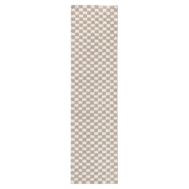 Modern Custom Swedish Style Gray & White Wool Runner by Doris Leslie Blau For Sale