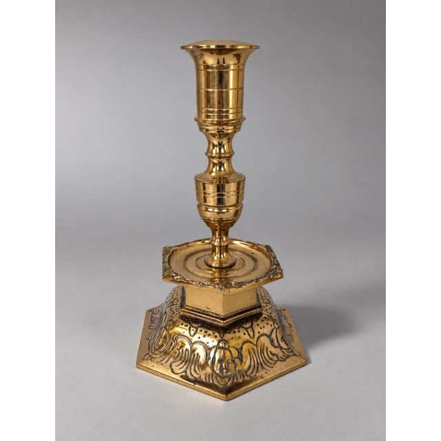 Swedish Brass Candlesticks from Ystad-Metall, 1950, Set of 2 For Sale - Image 3 of 7