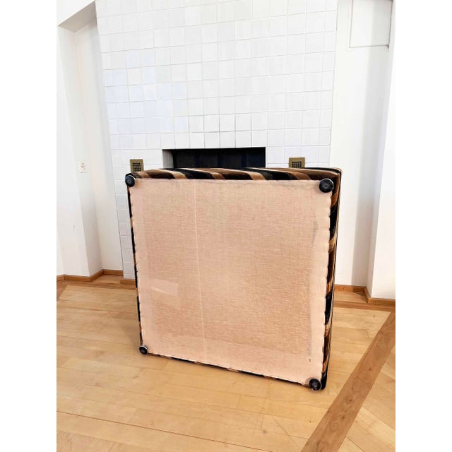 Alberto Rosselli Geometric Coffee Cocktail Table Velvet Saporiti Italy 1970s For Sale - Image 6 of 10