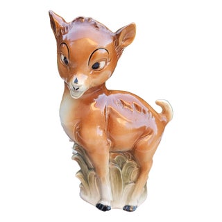 Porcelain Bambi Fawn Table Lamp from Goebel, 1950s For Sale