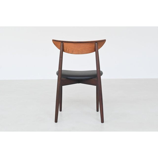 Rosewood Dining Chairs attributed to Harry Østergaard for Randers Møbelfabrik, Denmark, 1960s, Set of 8 For Sale - Image 16 of 18