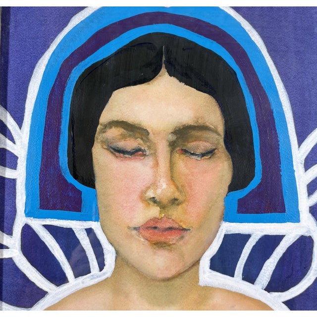 2005 Signed Steve LeBailly Original Mixed-Media Portrait – "Ethereal Figure" For Sale In Portland, OR - Image 6 of 11