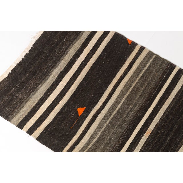 1960s Stripe Handwoven Antique Kilim Runner For Sale - Image 5 of 10