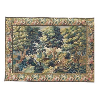 Mid-Century French Aubusson Style Jacquard Halluin Tapestry, 1960s For Sale