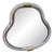 Pear Murano Glass and Brass Wall Mirror For Sale